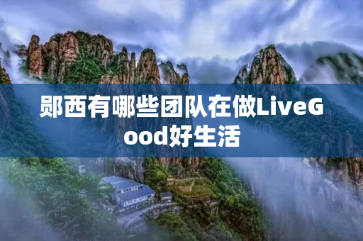 郧西有哪些团队在做LiveGood好生活