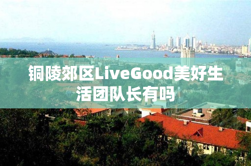 铜陵郊区LiveGood美好生活团队长有吗