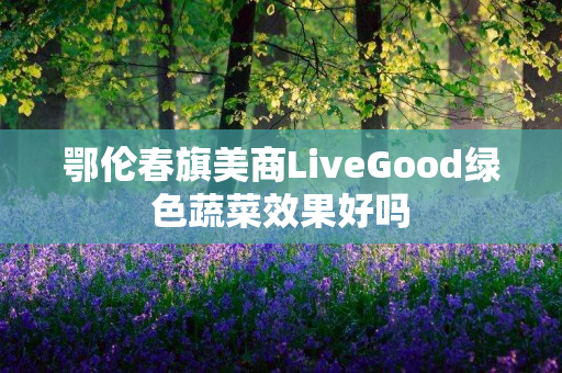 鄂伦春旗美商LiveGood绿色蔬菜效果好吗