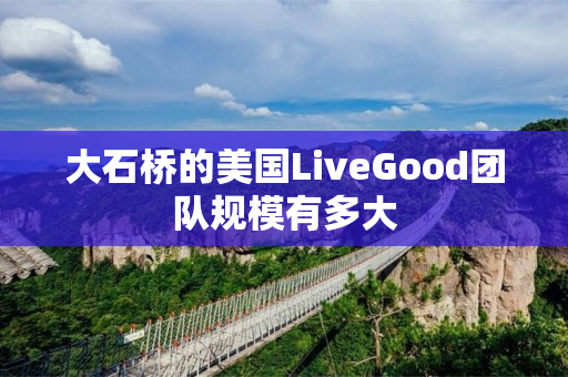 大石桥的美国LiveGood团队规模有多大