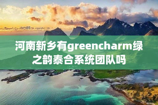 河南新乡有greencharm绿之韵泰合系统团队吗