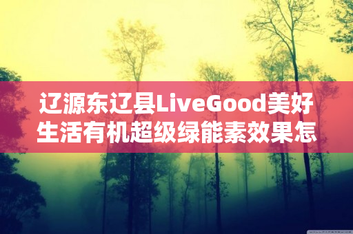 辽源东辽县LiveGood美好生活有机超级绿能素效果怎么样