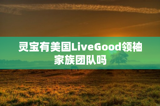 灵宝有美国LiveGood领袖家族团队吗