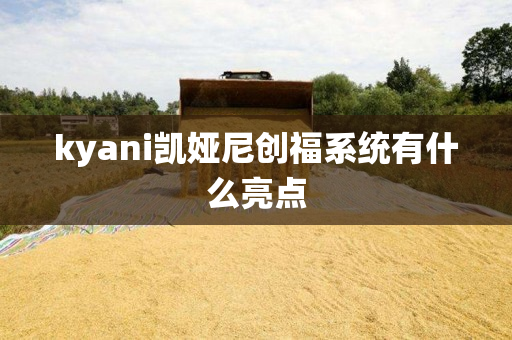 kyani凯娅尼创福系统有什么亮点