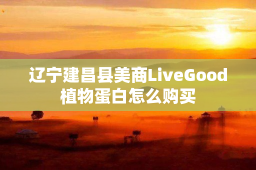 辽宁建昌县美商LiveGood植物蛋白怎么购买