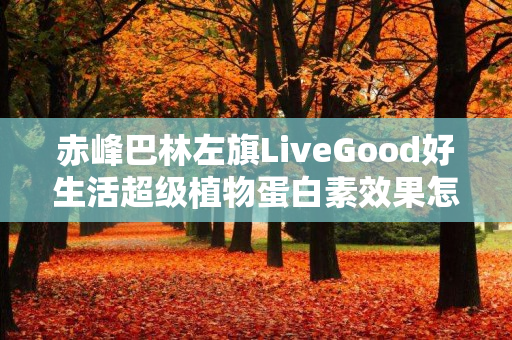 赤峰巴林左旗LiveGood好生活超级植物蛋白素效果怎么样