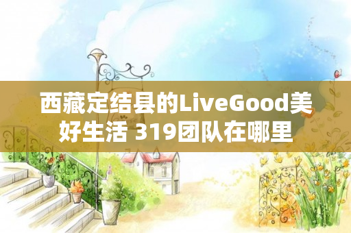 西藏定结县的LiveGood美好生活 319团队在哪里