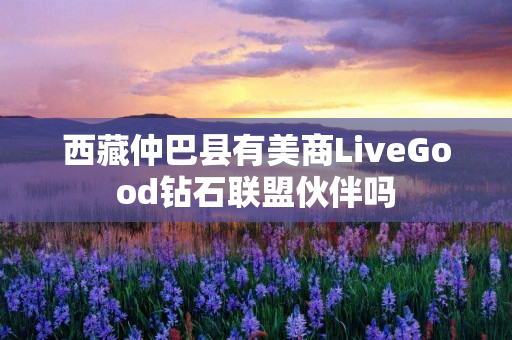 西藏仲巴县有美商LiveGood钻石联盟伙伴吗