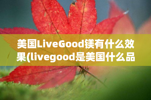 美国LiveGood镁有什么效果(livegood是美国什么品牌)