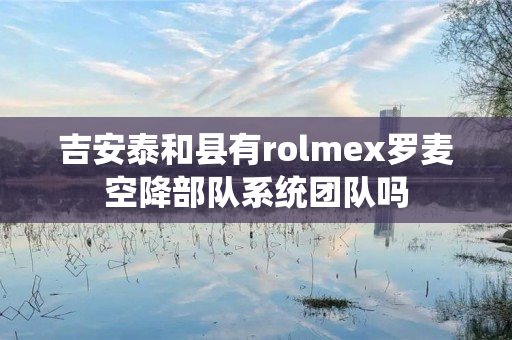 吉安泰和县有rolmex罗麦空降部队系统团队吗