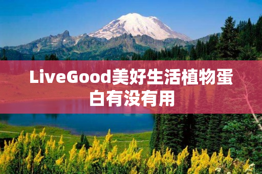 LiveGood美好生活植物蛋白有没有用