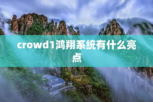 crowd1鸿翔系统有什么亮点