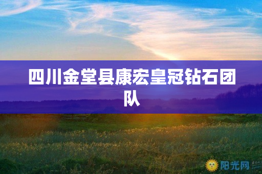 四川金堂县康宏皇冠钻石团队