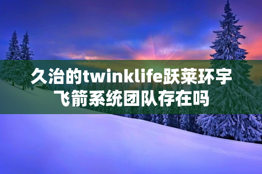 久治的twinklife跃莱环宇飞箭系统团队存在吗