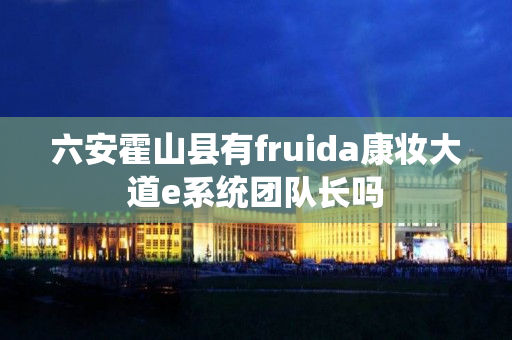 六安霍山县有fruida康妆大道e系统团队长吗