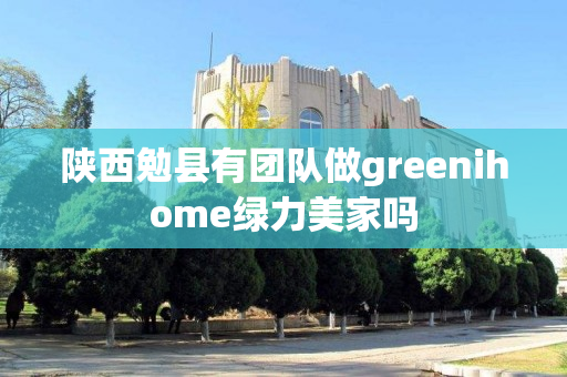 陕西勉县有团队做greenihome绿力美家吗