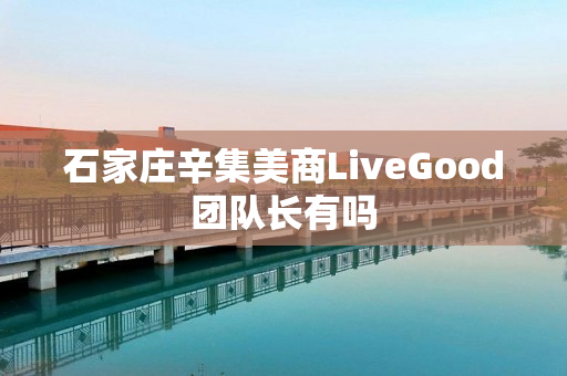 石家庄辛集美商LiveGood团队长有吗