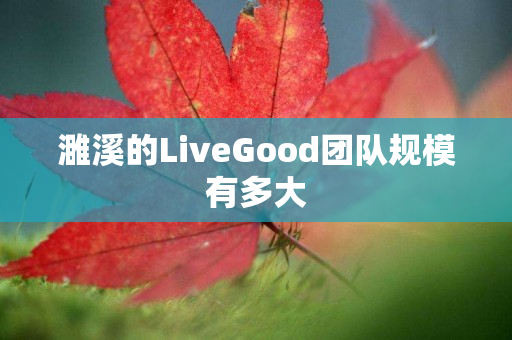 濉溪的LiveGood团队规模有多大