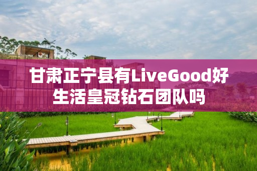 甘肃正宁县有LiveGood好生活皇冠钻石团队吗