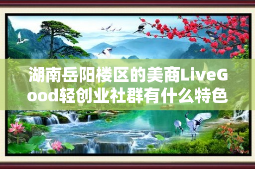 湖南岳阳楼区的美商LiveGood轻创业社群有什么特色