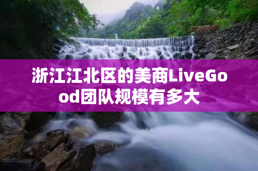 浙江江北区的美商LiveGood团队规模有多大