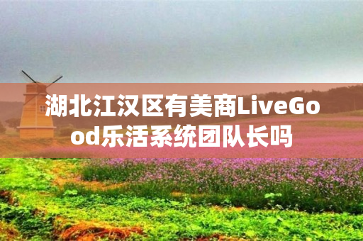 湖北江汉区有美商LiveGood乐活系统团队长吗