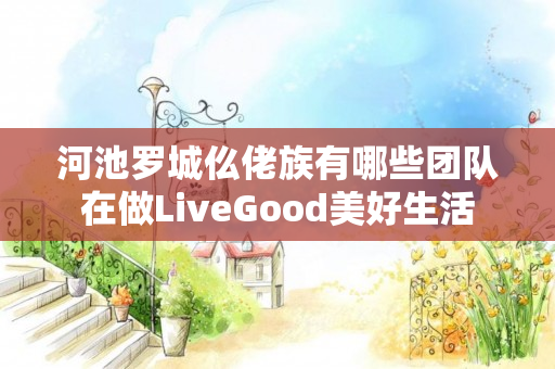 河池罗城仫佬族有哪些团队在做LiveGood美好生活