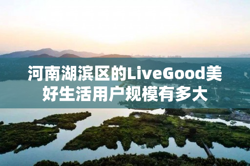 河南湖滨区的LiveGood美好生活用户规模有多大