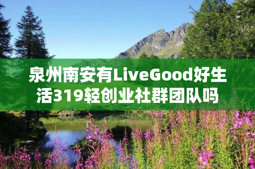 泉州南安有LiveGood好生活319轻创业社群团队吗