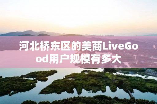 河北桥东区的美商LiveGood用户规模有多大