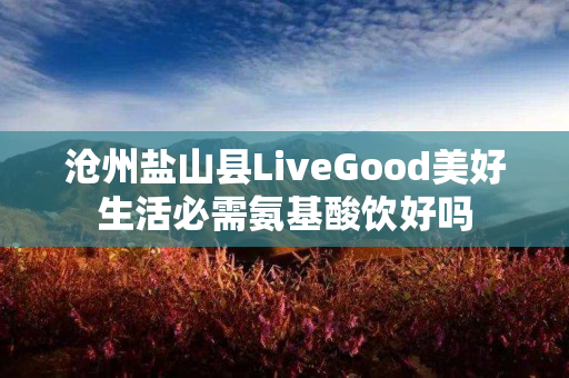 沧州盐山县LiveGood美好生活必需氨基酸饮好吗