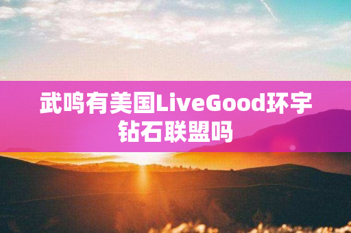 武鸣有美国LiveGood环宇钻石联盟吗