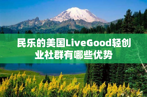 民乐的美国LiveGood轻创业社群有哪些优势