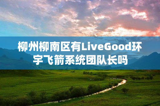 柳州柳南区有LiveGood环宇飞箭系统团队长吗