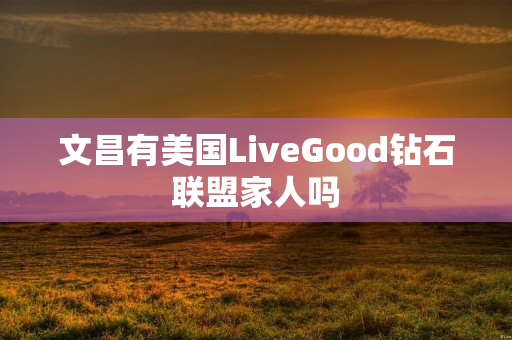 文昌有美国LiveGood钻石联盟家人吗