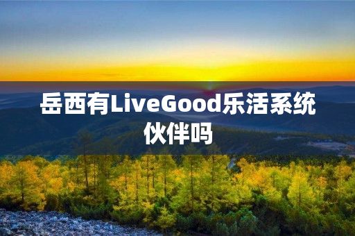 岳西有LiveGood乐活系统伙伴吗