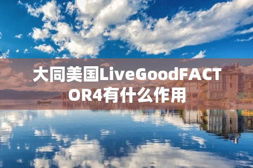 大同美国LiveGoodFACTOR4有什么作用