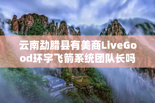 云南勐腊县有美商LiveGood环宇飞箭系统团队长吗