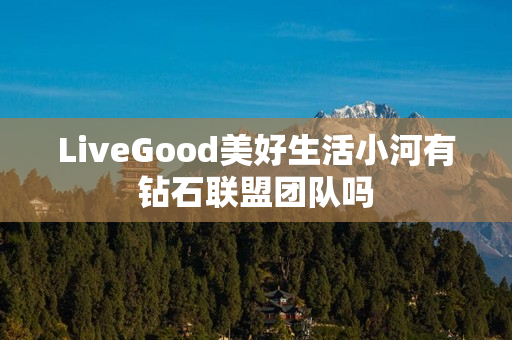 LiveGood美好生活小河有钻石联盟团队吗