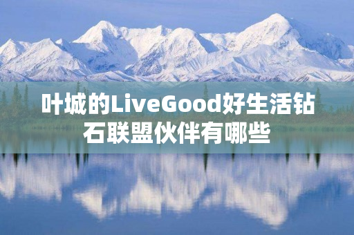 叶城的LiveGood好生活钻石联盟伙伴有哪些