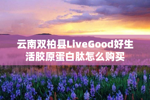 云南双柏县LiveGood好生活胶原蛋白肽怎么购买