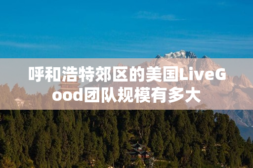 呼和浩特郊区的美国LiveGood团队规模有多大