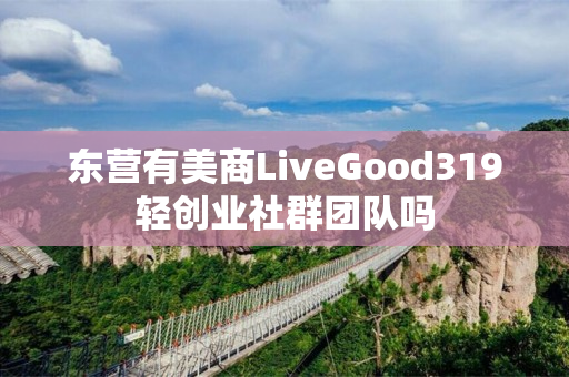 东营有美商LiveGood319轻创业社群团队吗