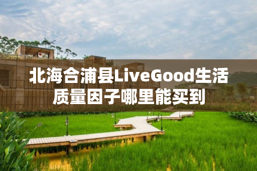 北海合浦县LiveGood生活质量因子哪里能买到