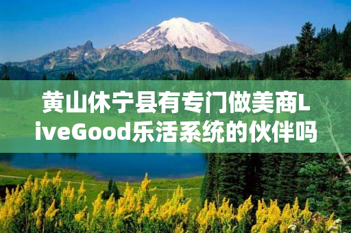 黄山休宁县有专门做美商LiveGood乐活系统的伙伴吗