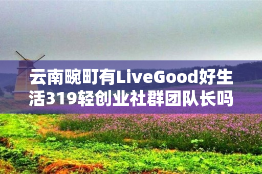 云南畹町有LiveGood好生活319轻创业社群团队长吗