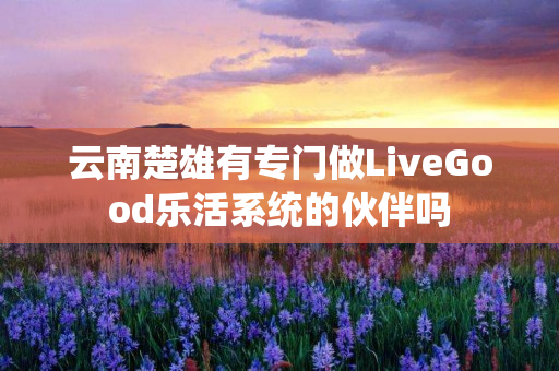 云南楚雄有专门做LiveGood乐活系统的伙伴吗