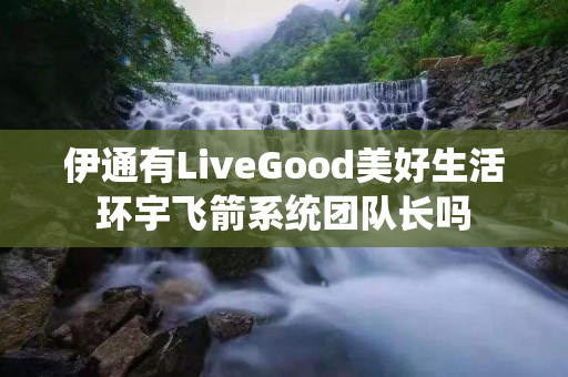 伊通有LiveGood美好生活环宇飞箭系统团队长吗