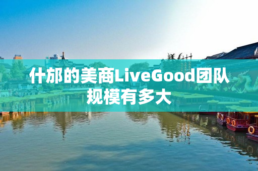 什邡的美商LiveGood团队规模有多大