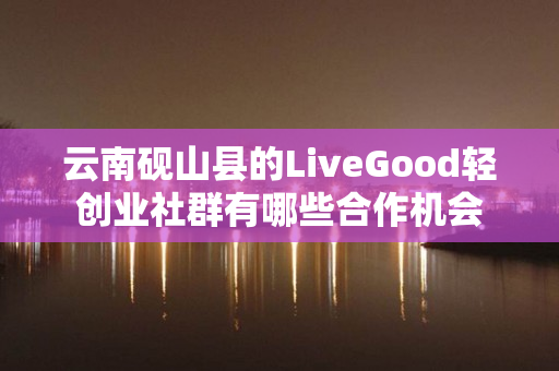 云南砚山县的LiveGood轻创业社群有哪些合作机会